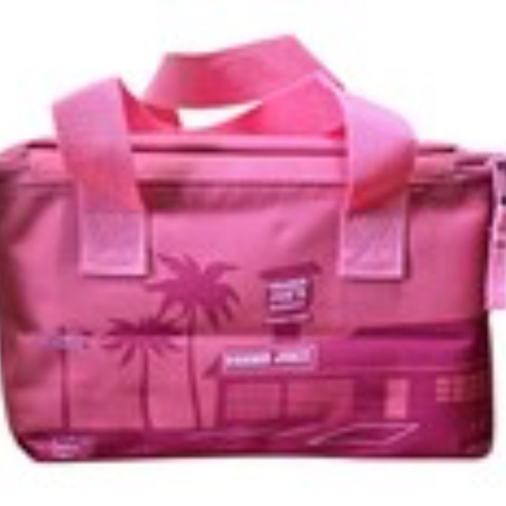 TRADER JOE'S MINI INSULATED PINK TOTE LUNCH COOLER BAG NWT - Picture 6 of 9